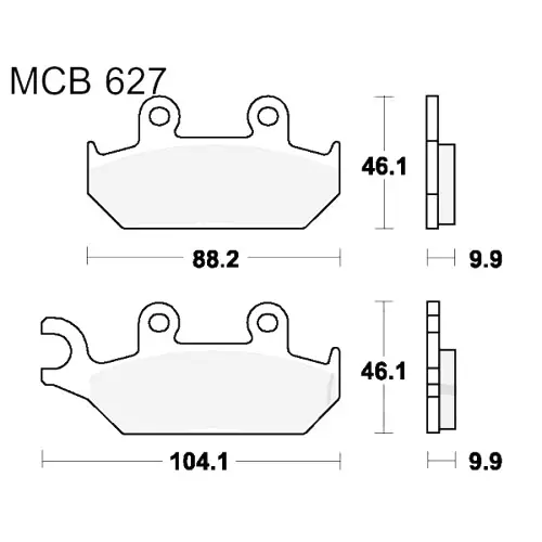 Bremsklotz Standard TRW MCB627 (1 Satz) Highlight