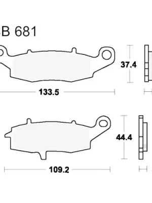 Zertifiziert Bremsklotz Standard TRW MCB681 (1 Satz)