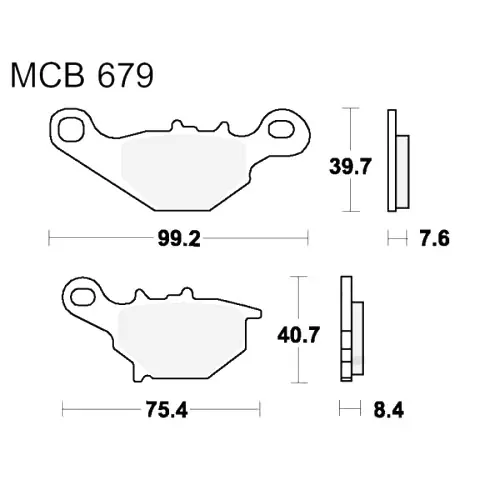 Letzte Chance Bremsklotz Standard TRW MCB679 (1 Satz)