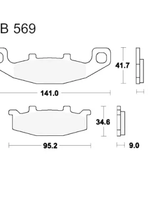 Aktuell Bremsklotz Sinter vorne TRW MCB569SV (1 Satz)