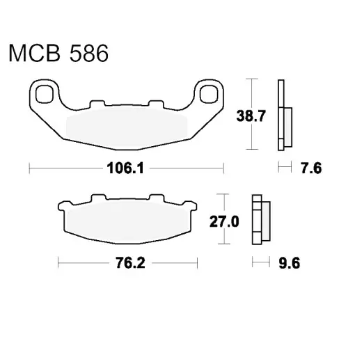 Neu Bremsklotz Sinter vorne TRW MCB586SV (1 Satz)