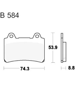 Super-Preis Bremsklotz Sinter vorne TRW MCB584SV (1 Satz)