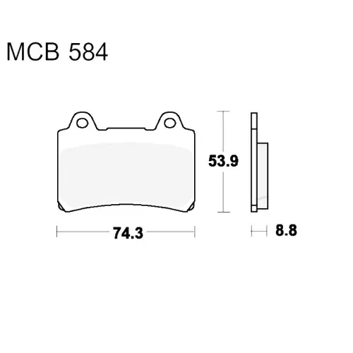 Super-Preis Bremsklotz Sinter vorne TRW MCB584SV (1 Satz)