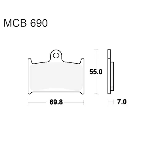 Bremsklotz Sinter vorne TRW MCB690SV (1 Satz) Super-Preis