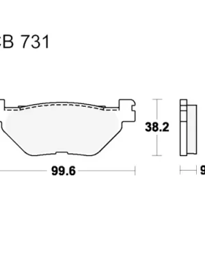 Bremsklotz Sinter hinten TRW MCB731SH (1 Satz) Begrenztes Angebot