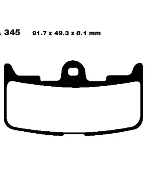 Jetzt Kaufen Bremsklotz Sinter HH EBC FA345HH (1 Satz)