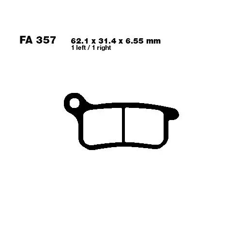 Begrenztes Angebot Bremsklotz Standard EBC FA357TT (1 Satz)