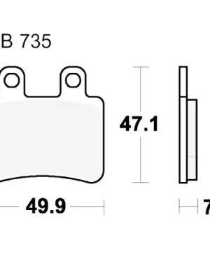 Neue Ware Bremsklotz Standard TRW MCB735 (1 Satz)