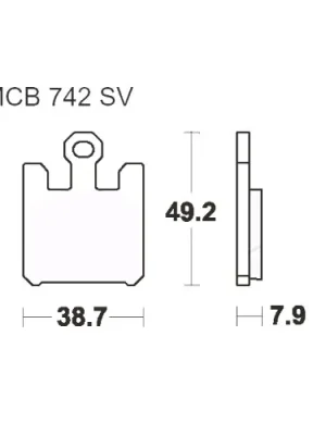 Sonderaktion Bremsklotz Sinter vorne TRW MCB742SV (1 Satz)