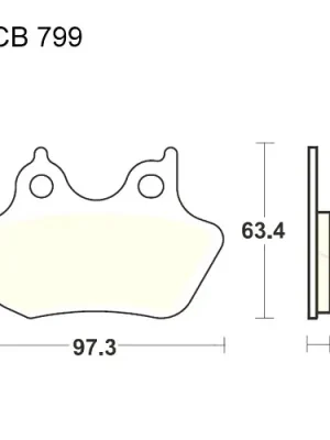 Bremsklotz Sinter hinten TRW MCB799SH (1 Satz) Markenprodukt