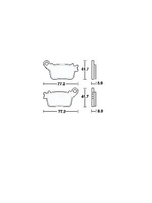 Begrenztes Angebot Bremsklotz Sinter hinten TRW MCB784SH (1 Satz)