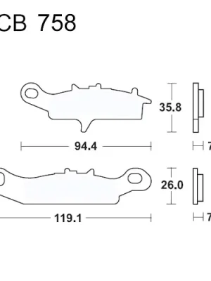 Online Kaufen Bremsklotz Sinter SI TRW MCB758SI (1 Satz)