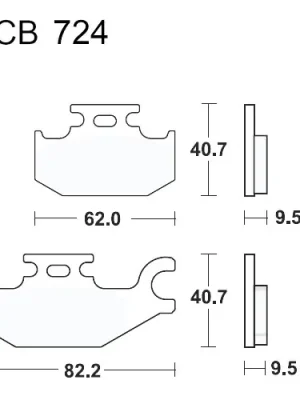 Abverkauf Bremsklotz Sinter SI TRW MCB724SI (1 Satz)