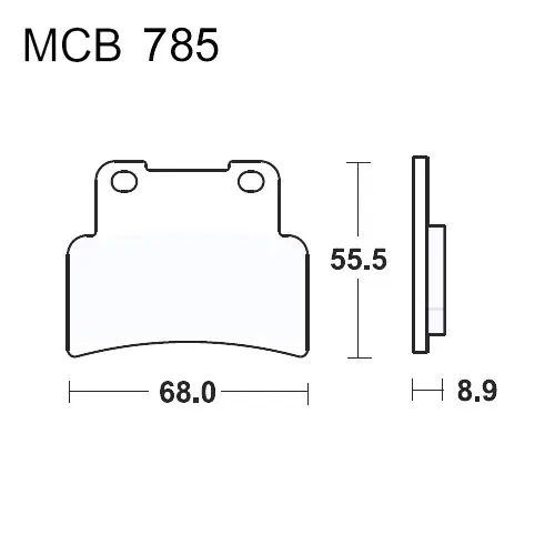 Bremsklotz Standard TRW MCB785 (1 Satz) Begrenztes Angebot