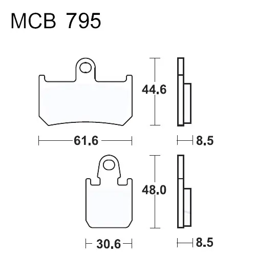 Bremsklotz Sinter vorne TRW MCB795SV (1 Satz) Saisonangebot