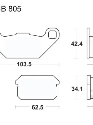 Abverkauf Bremsklotz Sinter SI TRW MCB805SI (1 Satz)