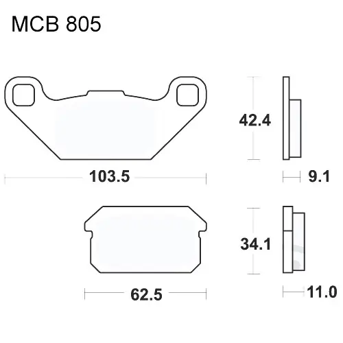 Abverkauf Bremsklotz Sinter SI TRW MCB805SI (1 Satz)