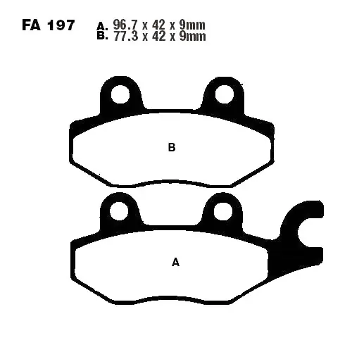Jetzt Kaufen Bremsklotz Standard Scooter EBC SFA197 (1 Satz)