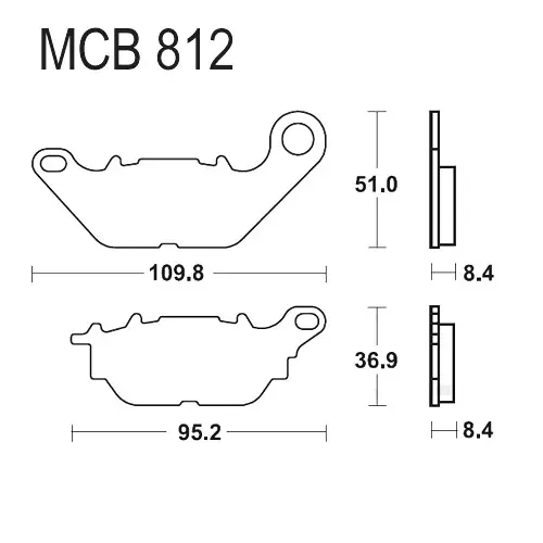 Bremsklotz Standard TRW MCB812 (1 Satz) Highlight
