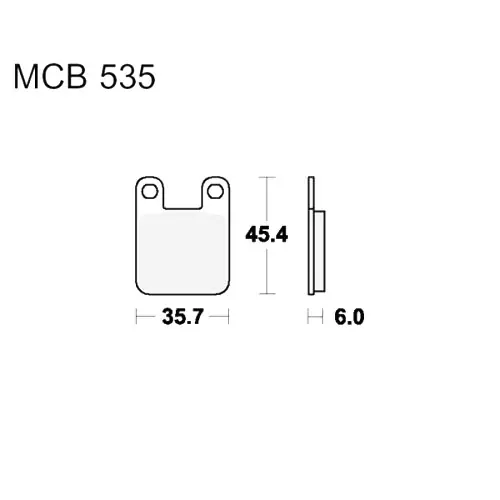 Bestpreis Bremsklotz Scooter TRW MCB535EC (1 Satz)