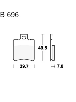 Bremsklotz Scooter TRW MCB696EC (1 Satz) Schneller Versand