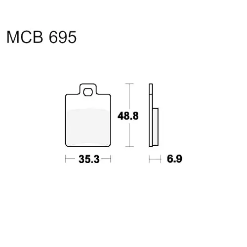Neu Bremsklotz Scooter TRW MCB695EC (1 Satz)