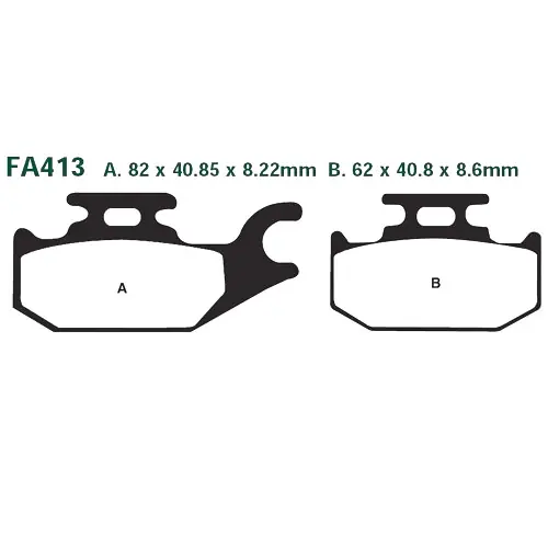 Bremsklotz Sinter HH Scooter EBC SFA413HH (1 Satz) Online Kaufen