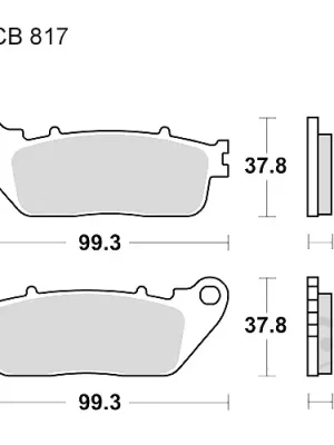 Billig Bremsklotz Sinter hinten TRW MCB817SH (1 Satz)