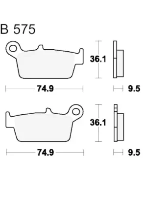 Neue Ware Bremsklotz Standard TRW MCB575 (1 Satz)