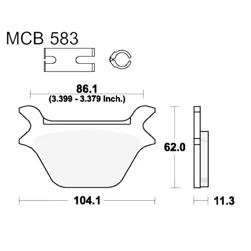Echt Bremsklotz Standard TRW MCB583 (1 Satz)