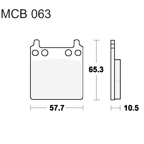 Bremsklotz Standard TRW MCB63 (1 Satz) Top-Preis