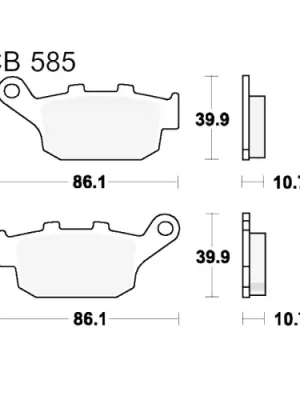 Preisreduziert Bremsklotz Standard TRW MCB585 (1 Satz)