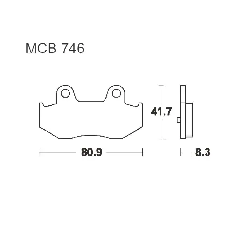 Bremsklotz Standard TRW MCB746 (1 Satz) Heißes Angebot