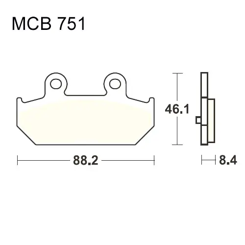Neue Kollektion Bremsklotz Standard TRW MCB751 (1 Satz)