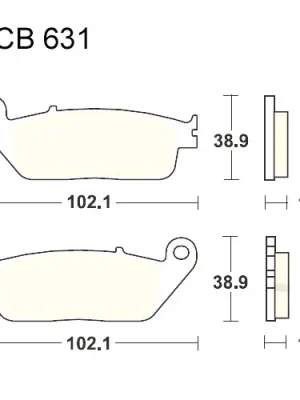 Bremsklotz Standard TRW MCB631 (1 Satz) Saisonangebot
