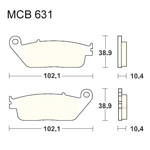 Bremsklotz Standard TRW MCB631 (1 Satz) Saisonangebot