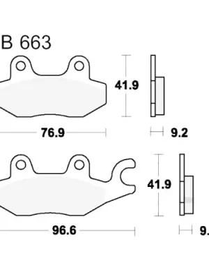 Wochenendangebot Bremsklotz Scooter TRW MCB663EC (1 Satz)