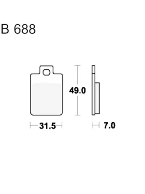 Bremsklotz Scooter TRW MCB688EC (1 Satz) Sonderaktion