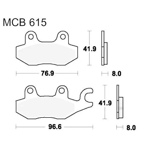 Bremsklotz Sinter Scooter TRW MCB615SRM (1 Satz) Nur Heute