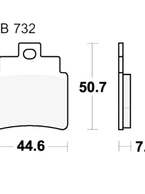 Neue Ware Bremsklotz Sinter Scooter TRW MCB732SRM (1 Satz)