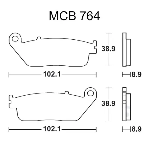 Bremsklotz Sinter Scooter TRW MCB764SRM (1 Satz) Must-Have