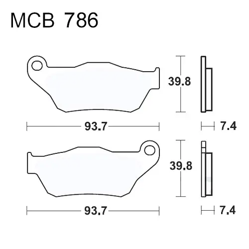 Bremsklotz Sinter Scooter TRW MCB786SRM (1 Satz) Angebot