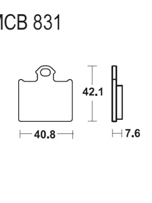 Bremsklotz Sinter SI TRW MCB831SI (1 Satz) Top-Angebot