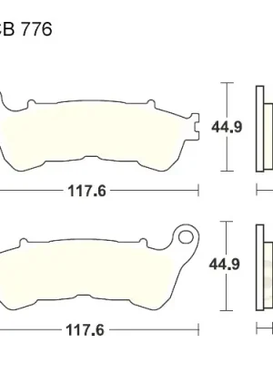 Sichere Zahlung Bremsklotz Standard TRW MCB776 (1 Satz)