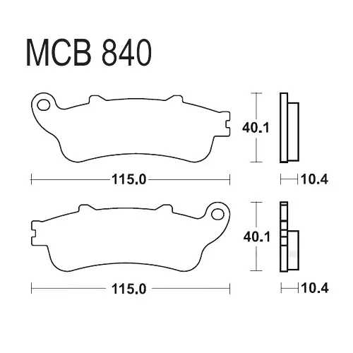 Wochenendangebot Bremsklotz Sinter hinten TRW MCB840SH (1 Satz)