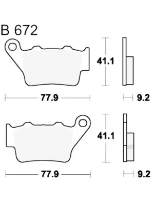 Aktuell Bremsklotz Standard Offroad TRW MCB672EC (1 Satz)