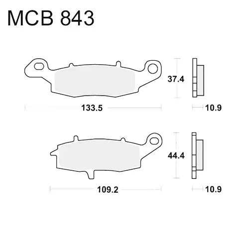 Bremsklotz Standard TRW MCB843 (1 Satz) Abverkauf