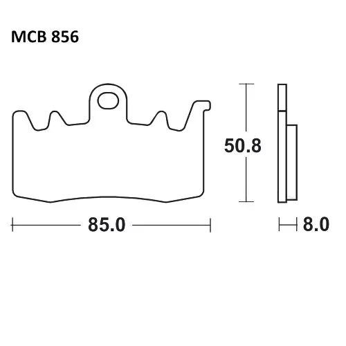 Bremsklotz Sinter vorne TRW MCB856SV (1 Stück) Finale Aktion