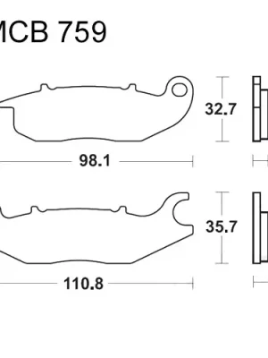 Bremsklotz Scooter TRW MCB759EC (1 Stück) Wochenendangebot