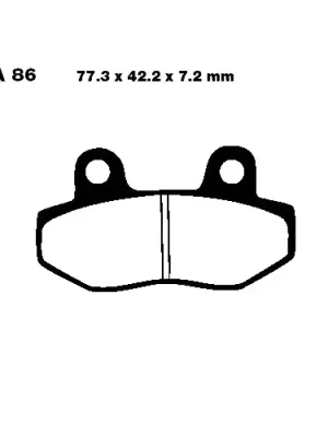 Abverkauf Bremsklotz Carbon Scooter EBC SFAC086 (1 Satz)